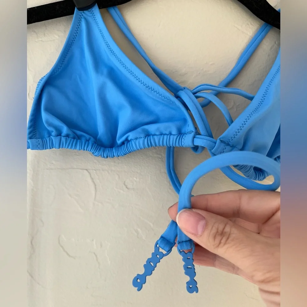 SKIMS SWIM TRIANGLE BIKINI TOP IN TIDE XS M L XL